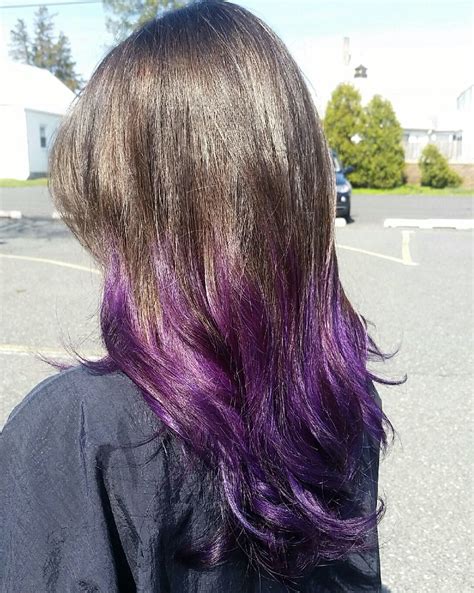 dark brown to purple ombre